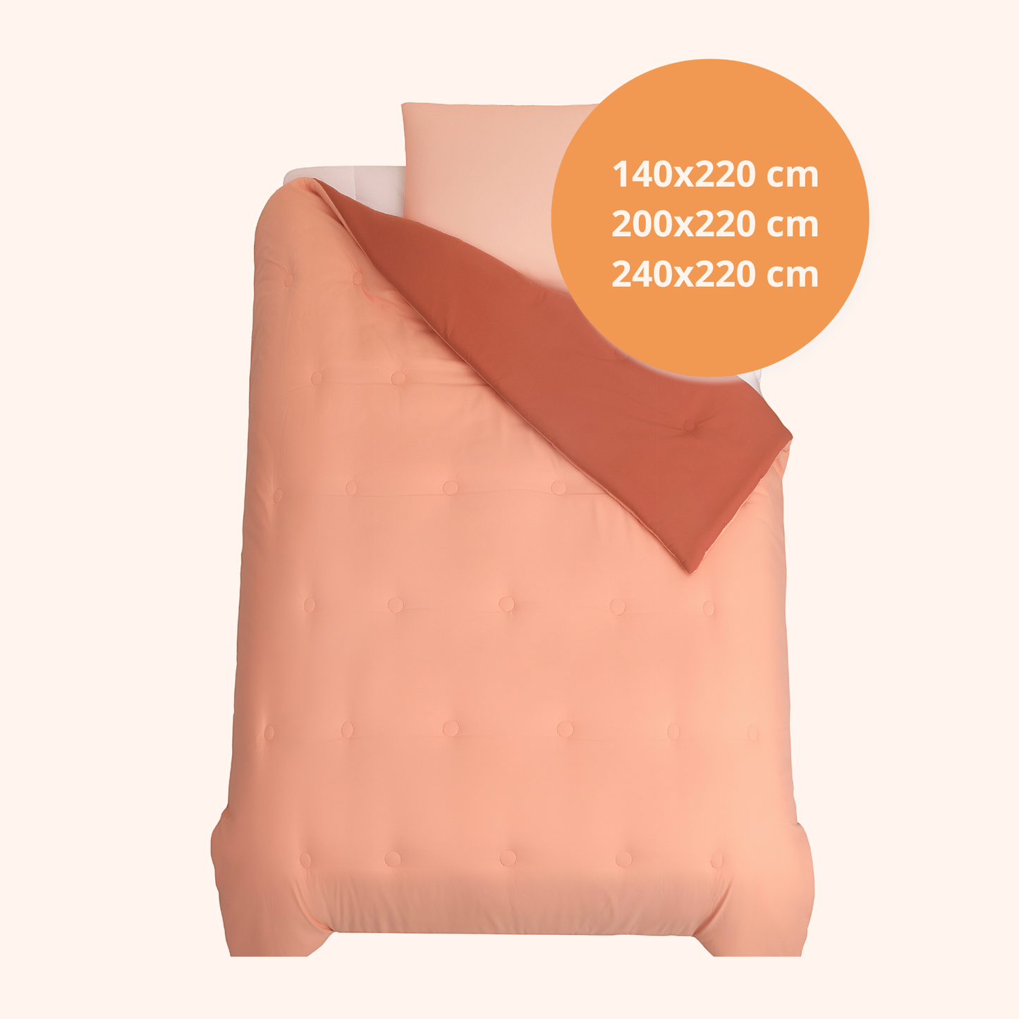 Nørd Berry Blush - Het hoesloos dekbed zonder overtrek |vaste hoes |wasbaar