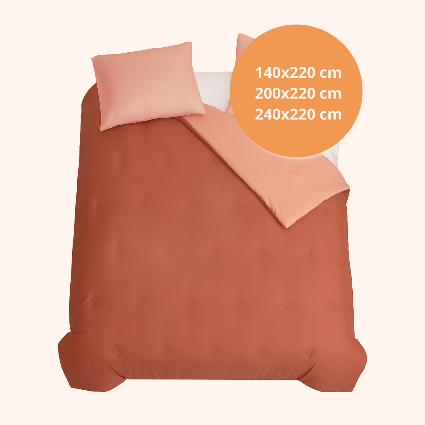 Nørd Berry Blush - Het hoesloos dekbed zonder overtrek |vaste hoes |wasbaar