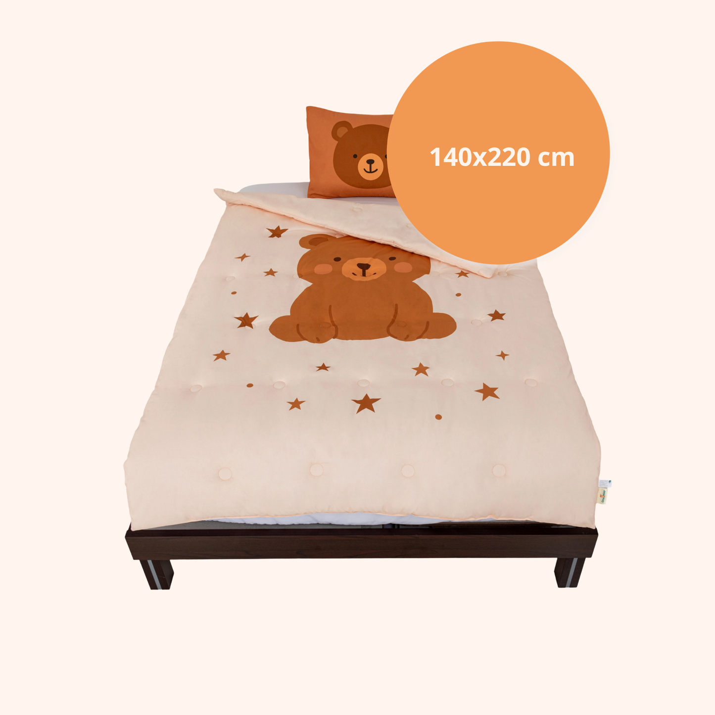 Snork Cuddle Caramel - Het hoesloos dekbed zonder overtrek voor de kids |vaste hoes |wasbaar