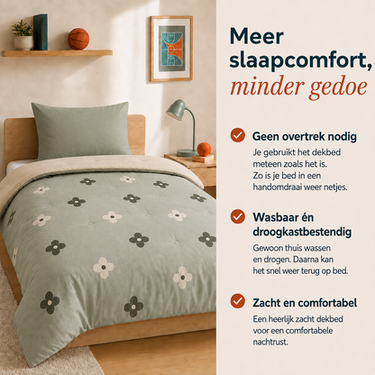 Drøm Forest Whisper - Wasbaar hoesloos dekbed voor tieners en studenten