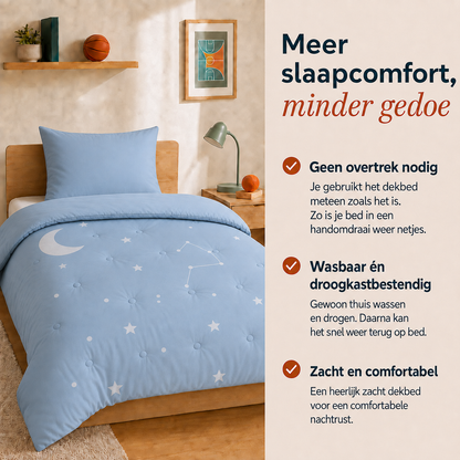 Drøm Moonlit Sky - Wasbaar hoesloos dekbed voor tieners en studenten