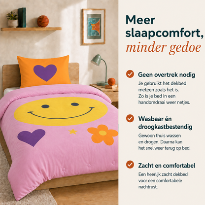 Good vibes - Good Vibes Only - Wasbaar hoesloos dekbed voor de kinderen
