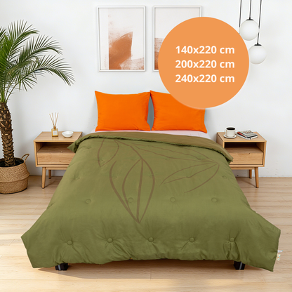 Dreamwave - Olive Leaf - Het hoesloos dekbed zonder overtrek |vaste hoes |wasbaar