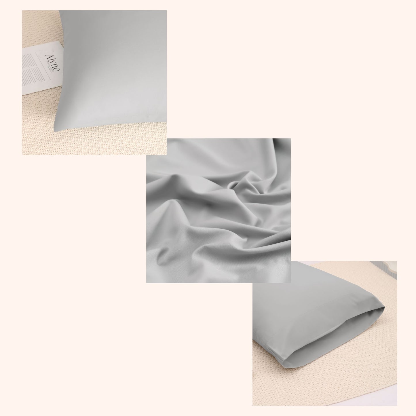 Nørd Stone Grey – Kussensloop 60x70 cm | Tijdloze Scandinavische eenvoud
