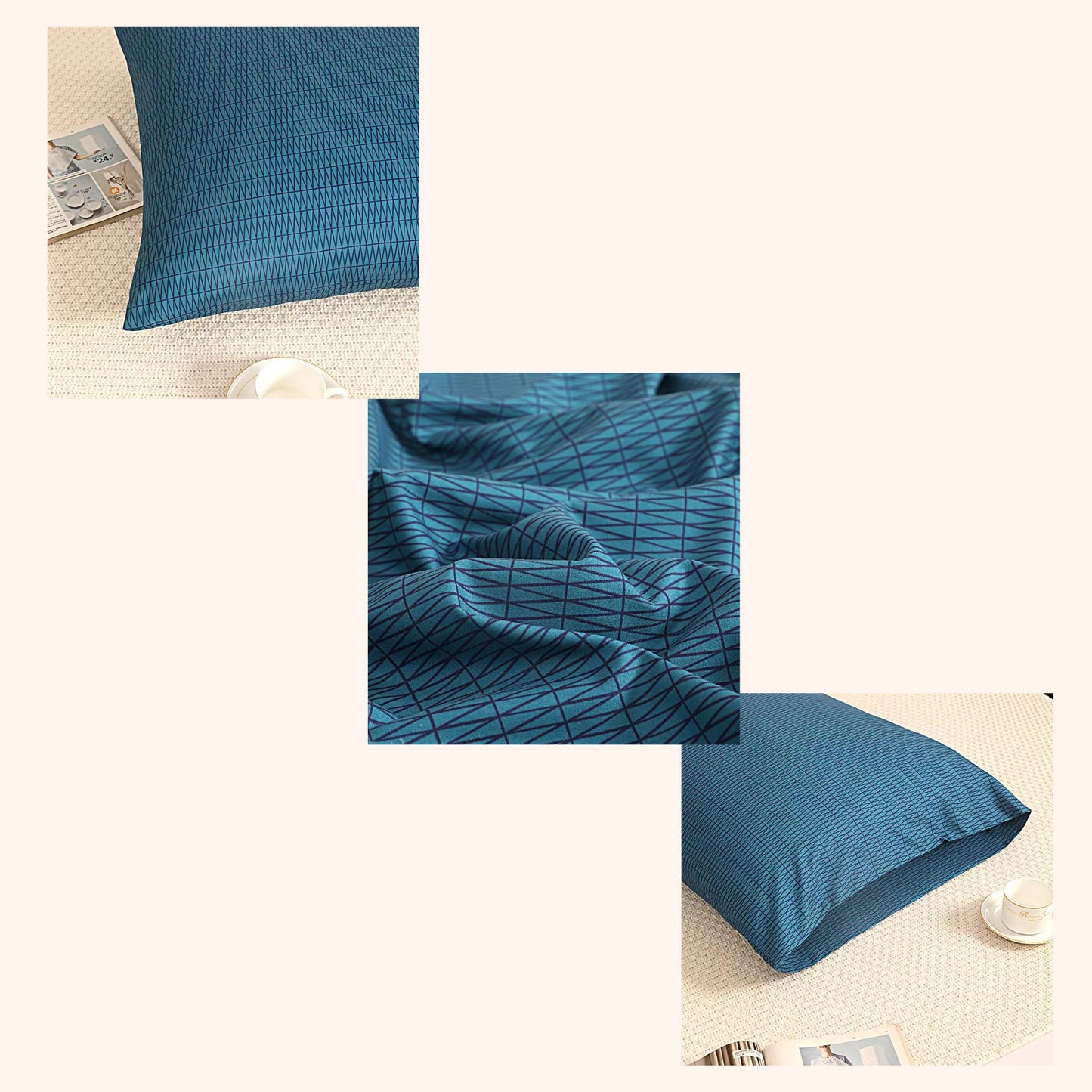 Struktur Cloud Blue – Kussensloop 60x70 cm | Scandinavische frisheid